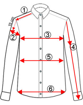 Geben Sie uns nun die Masse von Ihrem Lieblingshemd an, um ein neues Masshemd nach Wunsch zu erhalten.