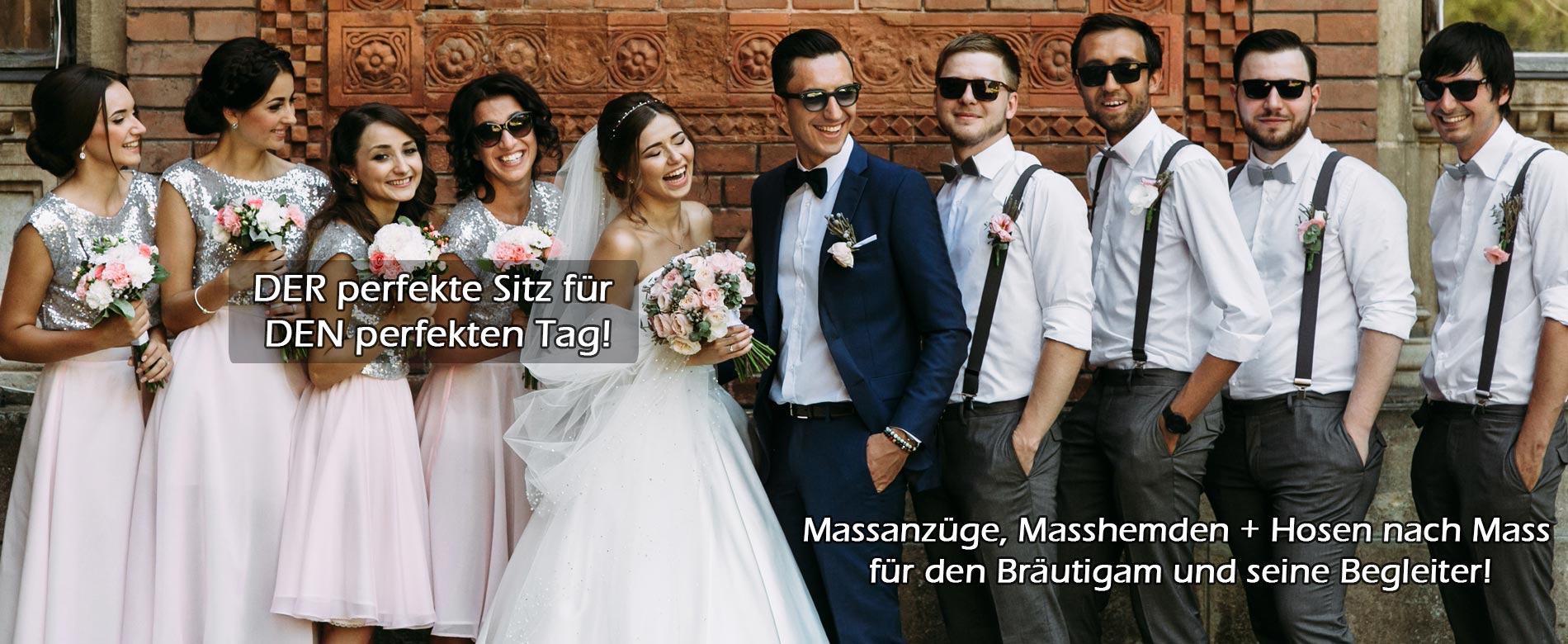 Brauchen Sie einen tollen und passenden Hochzeitsanzug, Smoking oder Frack, dann sind Sie bei uns richtig. Bei uns erhalten Sie hochwertige Anzüge nach Ihren Massen und Wünschen. Brauchen Sie einen tollen und passenden Hochzeitsanzug, Smoking oder Frack, dann sind Sie bei uns richtig. Bei uns erhalten Sie hochwertige Anzüge nach Ihren Massen und Wünschen.